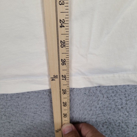 Guess Los Angeles T-Shirt Mens Large Beige Long Sleeve Embroidered Cotton‎ - Picture 12 of 13